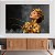 Quadro Decorativo Canvas Mulher Dourada com Flores Woman Gold Horizontal - Imagem 2