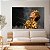 Quadro Decorativo Canvas Mulher Dourada com Flores Woman Gold Horizontal - Imagem 3