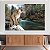 Quadro Decorativo Canvas Animais Puma sob Pedra na Logoa Horizontal - Imagem 4