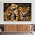 Quadro Decorativo Canvas Família De Onças Pintadas na Selva Horizontal - Imagem 3