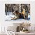 Quadro Decorativo Canvas Animais Selvagens Tigres na Floresta Nevada Horizontal - Imagem 3