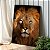 Quadro Decorativo Canvas Animal Silvestre Leão de Judá Rei Colorido Vertical - Imagem 4