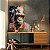 Quadro Decorativo Canvas Arte Abstrata Animal Macaco Colorido Vertical - Imagem 3