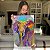Quadro Decorativo Canvas Pintura Artística Elefante Colorido Abstrato Vertical - Imagem 5