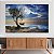 Quadro Decorativo Canvas Paisagem com Barco ao Luar no Rio Horizontal - Imagem 3