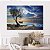 Quadro Decorativo Canvas Paisagem com Barco ao Luar no Rio Horizontal - Imagem 4