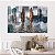 Quadro Decorativo Canvas Arte Abstrata de Penas Coloridas na Água Horizontal - Imagem 5