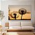 Quadro Decorativo Canvas Floral Dupla de Flor Dente de Leão ao Entardecer Horizontal - Imagem 3