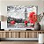 Quadros Decorativos Canvas Londres Casal Na Chuva Big Ben Vermelho Horizontal - Imagem 2