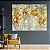 Quadro Decorativo Canvas Flores Douradas Horizontal - Imagem 4