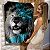 Quadro Decorativo Canvas Animal Silvestre Leão Abstrato Formas Geométricas Vertical - Imagem 6