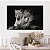 Quadro Decorativo Canvas Familia Leão Preto e Branco Horizontal - Imagem 11