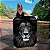 Quadro Decorativo Canvas Animal Silvestre Leão Preto e Branco Olhos Amarelos Vertical - Imagem 1