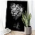 Quadro Decorativo Canvas Animal Silvestre Leão em Pé Preto e Branco Vertical - Imagem 4