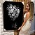 Quadro Decorativo Canvas Animal Silvestre Leão em Pé Preto e Branco Vertical - Imagem 6
