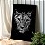Quadro Decorativo Canvas Leoa Preto E Branco Vertical - Imagem 3