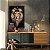 Quadro Decorativo Canvas Animais Silvestres Leão de Judá Dourado Vertical - Imagem 4