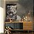 Quadro Decorativo Canvas Animais Silvestres Tigre Preto e Branco Vertical - Imagem 4