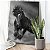 Quadro Decorativo Canvas Cavalo Abstrato Fundo Cinza Vertical - Imagem 4