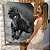 Quadro Decorativo Canvas Cavalo Abstrato Fundo Cinza Vertical - Imagem 6