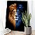 Quadro Decorativo Canvas Leão de Judá Face Colorido Vertical - Imagem 2