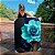 Quadro Decorativo Canvas Floral Rosa Na Cor Azul Vertical - Imagem 1