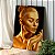 Quadro Decorativo Canvas Rosto Feminino Dourado Olhos Fechados Vertical - Imagem 3