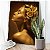 Quadro Decorativo Canvas Rosto Feminino Dourado Perfil Rosas no Cabelo Vertical - Imagem 3