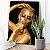 Quadro Decorativo Canvas Mulher Fazendo Pose com Maquiagem Dourada Gold Luxo Vertical - Imagem 4