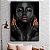 Quadro Decorativo Canvas Rosto Feminino com Unhas Douradas Longas Vertical - Imagem 1