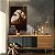 Quadro Decorativo Canvas Folhas Costela De Adão Dourada Fundo Preto Vertical - Imagem 2