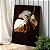 Quadro Decorativo Canvas Folhas Costela De Adão Dourada Fundo Preto Vertical - Imagem 3