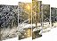 Quadros Decorativos Mosaico 5 peça Paisagem Congelada Amanhecer 115x60cm - Imagem 3