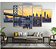 Quadros Decorativos Mosaico 5 peça Ponte San Francisco Oakland Bay Bridge Rio Cidade 115x60cm - Imagem 1