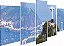 Quadros Decorativos Mosaico 5 peça Cristo Redentor Alto do morro do Corcovado Rio Janeiro 115x60cm - Imagem 3