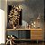Quadro Decorativo Canvas Folhas Costela de Adão Douradas Preto Gold Ouro Vertical - Imagem 4