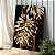 Quadro Decorativo Canvas Folhas Costela de Adão Douradas Preto Gold Ouro Vertical - Imagem 2