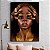 Quadro Decorativo Canvas Beleza Feminina Mulher com Maquiagem Bronze e Dourado Vertical - Imagem 2