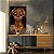 Quadro Decorativo Canvas Beleza Feminina Mulher com Maquiagem Bronze e Dourado Vertical - Imagem 4