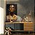 Quadro Decorativo Canvas Mulher com Maquiagem Dourada e Gotas Pretas Vertical - Imagem 3