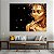 Quadro Decorativo Canvas Mulher com Maquiagem Dourada Ouro Gold e Joias Horizontal - Imagem 4
