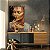 Quadro Decorativo Canvas Mulher com Maquiagem Dourada Ouro Gold e Joias Horizontal - Imagem 2