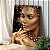 Quadro Decorativo Canvas Mulher com Maquiagem Dourada Ouro Gold e Joias Horizontal - Imagem 3