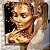 Quadro Decorativo Canvas Mulher com Maquiagem Dourada Ouro Gold e Joias Horizontal - Imagem 6