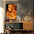 Quadro Decorativo Canvas Mulher com Maquiagem Dourada Ouro Gold e Brilho Horizontal - Imagem 2