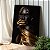 Quadro Decorativo Canvas Mulher com Maquiagem Preta e Dourada Ouro Gold Vertical - Imagem 4