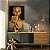 Quadro Decorativo Canvas Mulher com Maquiagem Dourada Ouro Gold - Imagem 2