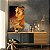 Quadro Decorativo Canvas Mulher com Maquiagem Dourada Ouro Gold - Imagem 3