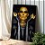 Quadro Decorativo Canvas Beleza Feminina Mulher Com Maquiagem Black Gold Colar Dourado Vertical - Imagem 2