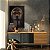 Quadro Decorativo Canvas Beleza Feminina Mulher Com Maquiagem Black Gold e Turbante de Pedras Vertical - Imagem 2